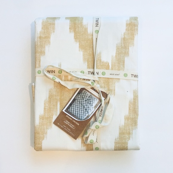 West Elm Other - West Elm Organic Cotton Chevron Twin Duvet Cover